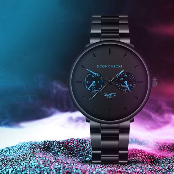 

Men Round Pointer Quartz Watch
