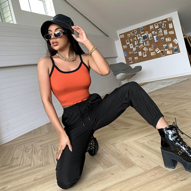 

Contrast Binding Cami Top, Orange