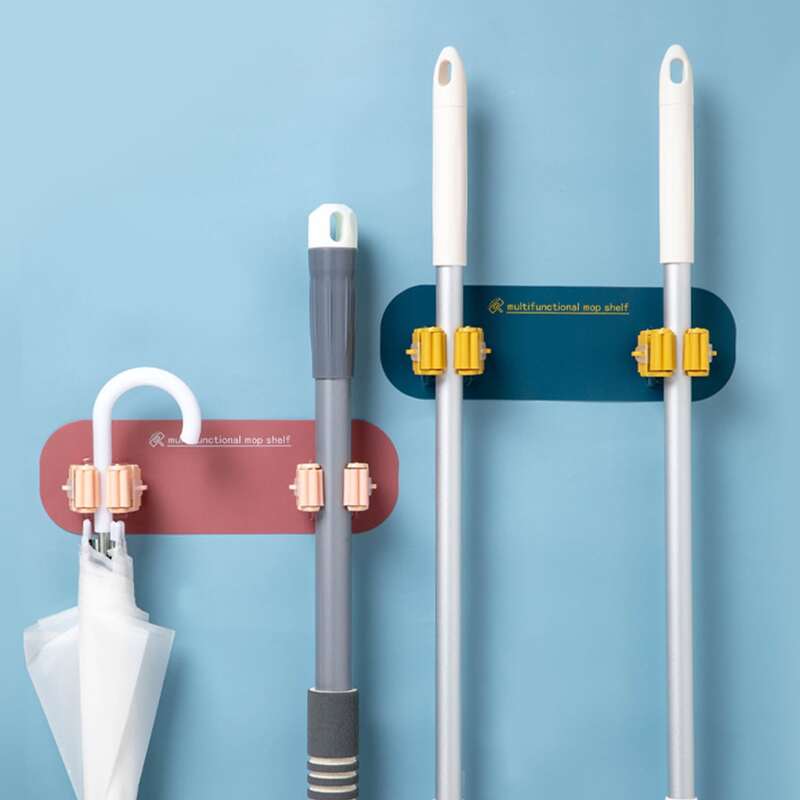 

1pc Wall Mount Mop Hook, Multicolor