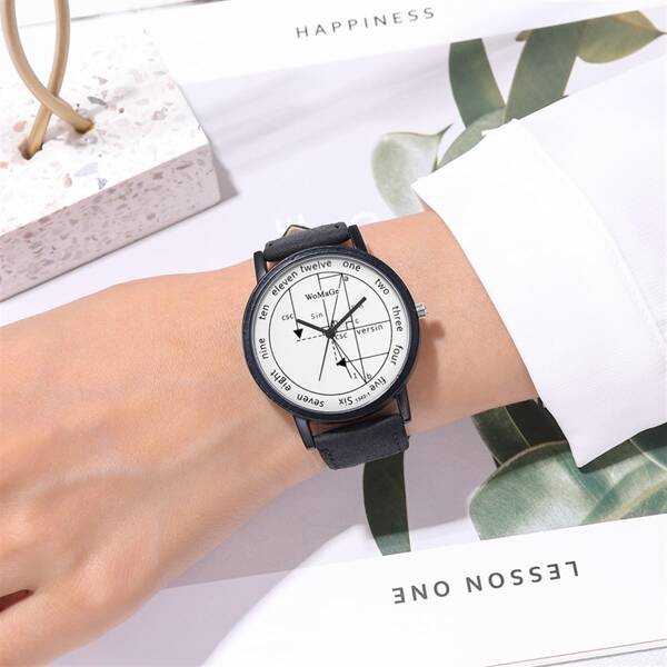 

Geometric Pattern Round Pointer Quartz Watch