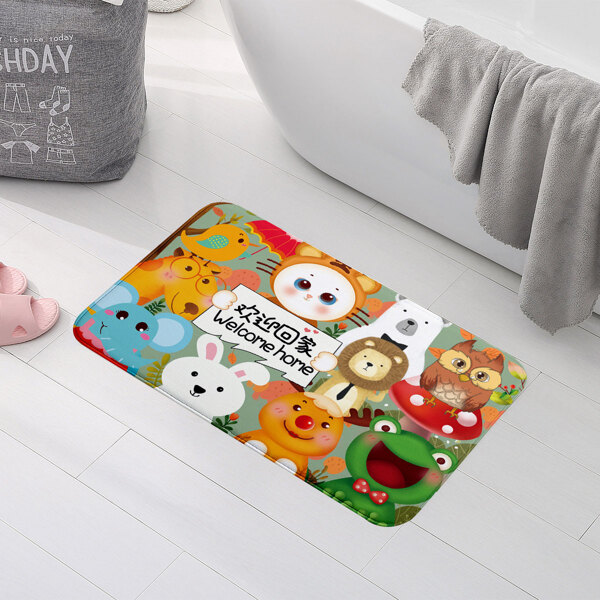 

Cartoon Graphic Floor Mat, Multicolor
