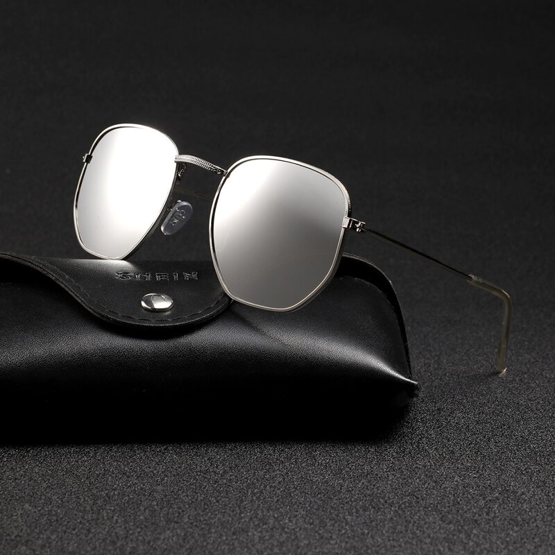 

Guys Irregular Frame Sunglasses, Silver