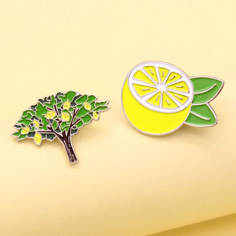 

2pcs Plant Design Brooch, Multicolor