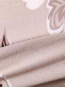 印花彈力椅套 - 卡其色 - 查看 3