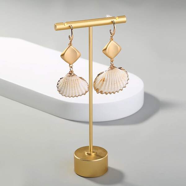 

Shell Geo Drop Earrings, Multicolor