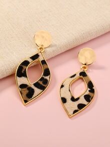 Nooxian Bông tai hình giọt nước hình con báo - Nhiều màu - Xem 3