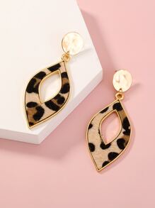 Nooxian Bông tai hình giọt nước hình con báo - Nhiều màu - Xem 4