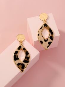 Nooxian Bông tai hình giọt nước hình con báo - Nhiều màu - Xem 5