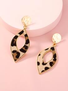 Nooxian Bông tai hình giọt nước hình con báo - Nhiều màu - Xem 7