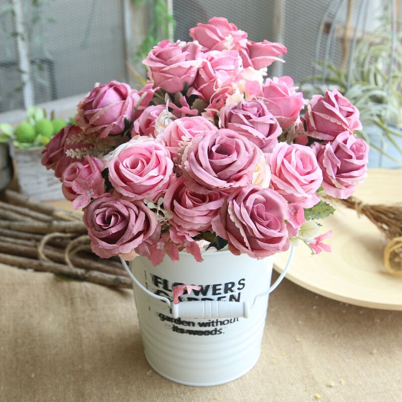 

1bundle Artificial Flower With 6pcs Head, Purple