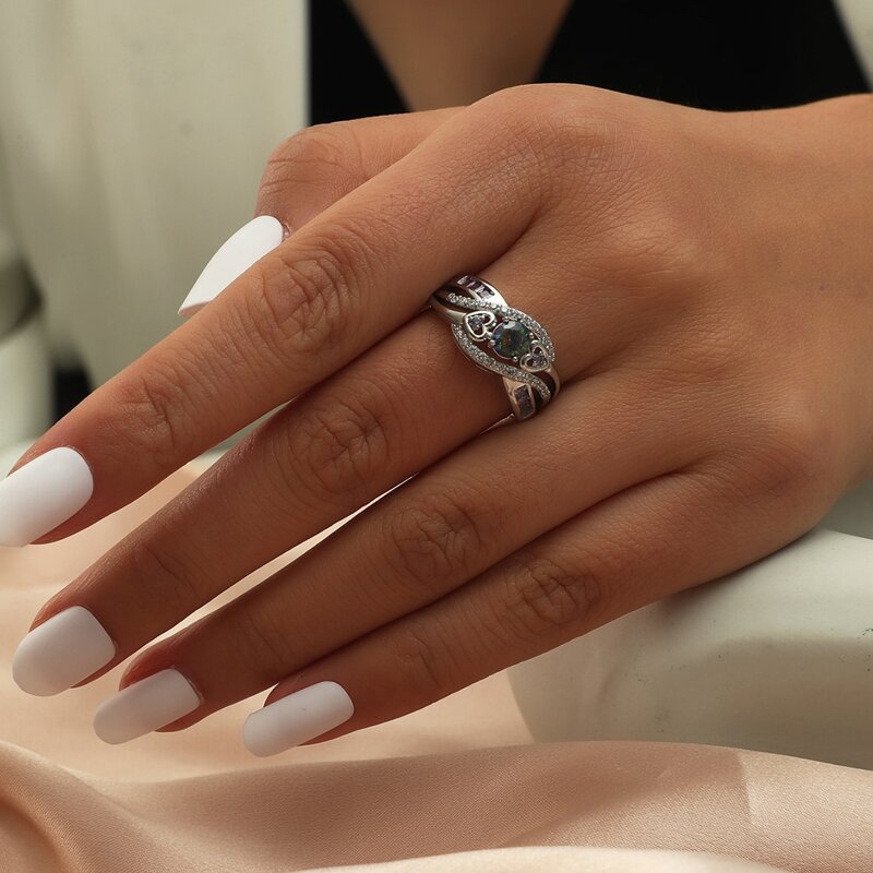 

Zircon Decor Ring, White