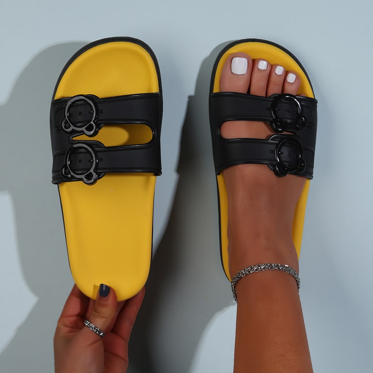 Контрастный цвет Круто Тапочки & Вьетнамки