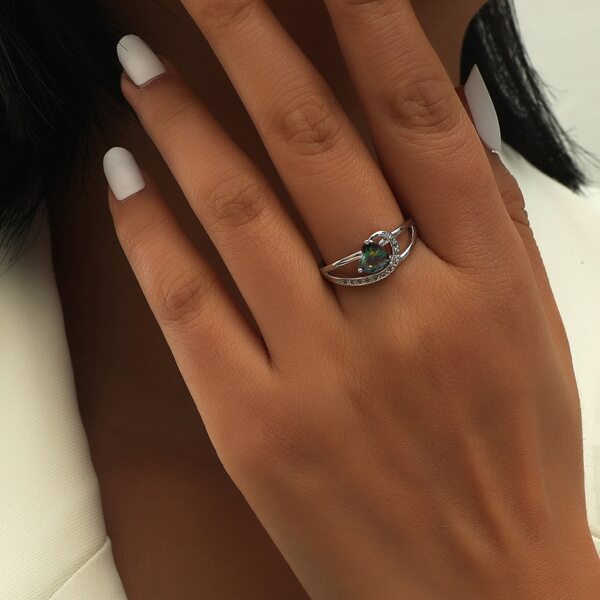 

Rhinestone Decor Ring, Multicolor