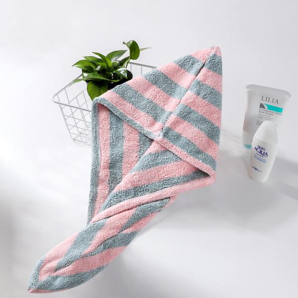 

Striped Pattern Hair Drying Cap, Multicolor