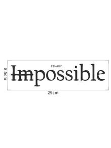 字母图形墙贴、贴纸、墙贴花、乙烯基贴花用于家居装饰、春季装饰品让您的家焕然一新、拉玛装饰贴纸礼物生日毕业 - 黑色 - 查看 2