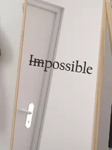 字母图形墙贴、贴纸、墙贴花、乙烯基贴花用于家居装饰、春季装饰品让您的家焕然一新、拉玛装饰贴纸礼物生日毕业 - 黑色 - 查看 3