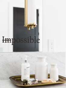 字母图形墙贴、贴纸、墙贴花、乙烯基贴花用于家居装饰、春季装饰品让您的家焕然一新、拉玛装饰贴纸礼物生日毕业 - 黑色 - 查看 5