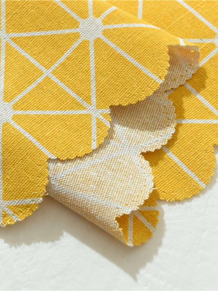 Geometric Pattern Valance - Yellow - View 5