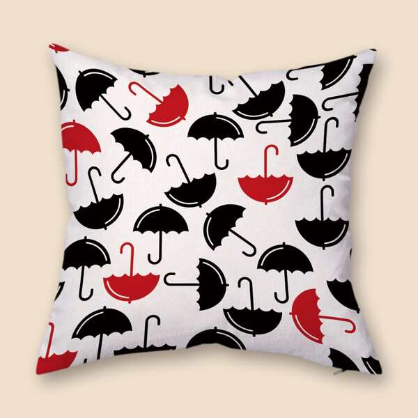 

Umbrella Print Cushion Cover Without Filler, Multicolor
