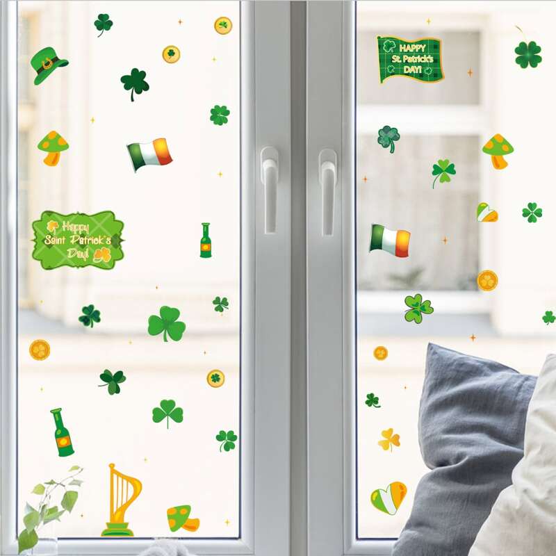 

Saint Patrick's Day Pattern Wall Sticker, Green