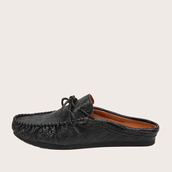 

Men Lace-up Decor Loafers, Black