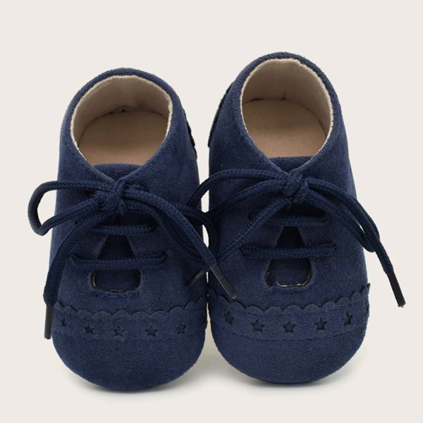 

Baby Star Graphic Lace-up Front Flats, Navy blue