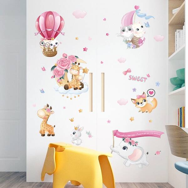 

Kids Cartoon Graphic Wall Sticker, Multicolor