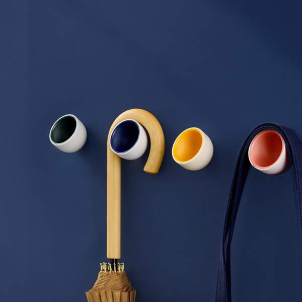 

4pcs Random Color Round Wall Hook, Multicolor