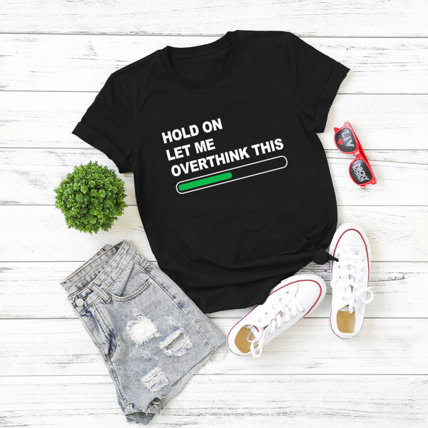 

Plus Slogan Graphic Tee, Black