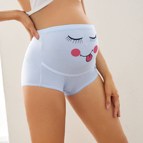 

Maternity Cartoon Graphic Panty, Blue