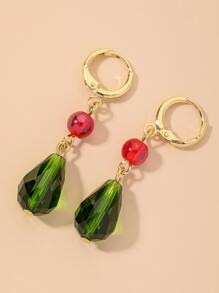 Bông tai giọt pha lê - Nhiều màu - Xem 1