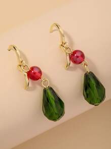 Bông tai giọt pha lê - Nhiều màu - Xem 2