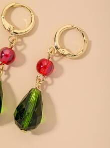 Bông tai giọt pha lê - Nhiều màu - Xem 3