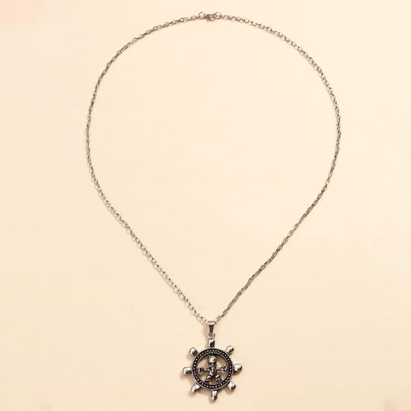 

Skull Charm Necklace, Silver