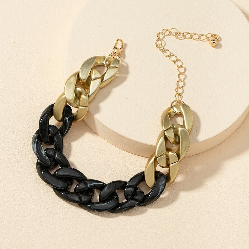 

Color Block Chain Bracelet, Multicolor