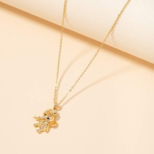 

Animal Charm Necklace, Gold