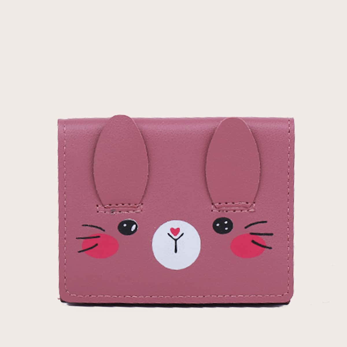 

Cartoon Graphic Fold Over Purse, Pink