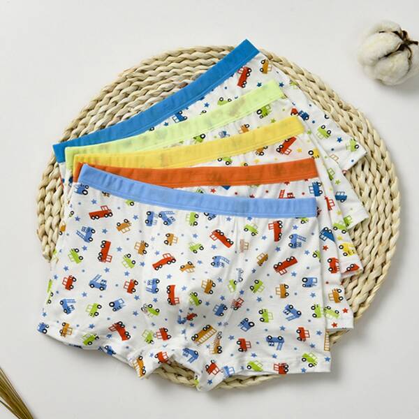 

Boys 5pack Allover Car Print Underwear, Multicolor