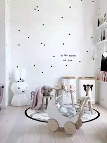 Polka Dot Pattern Wall Sticker - màu đen - Xem 3