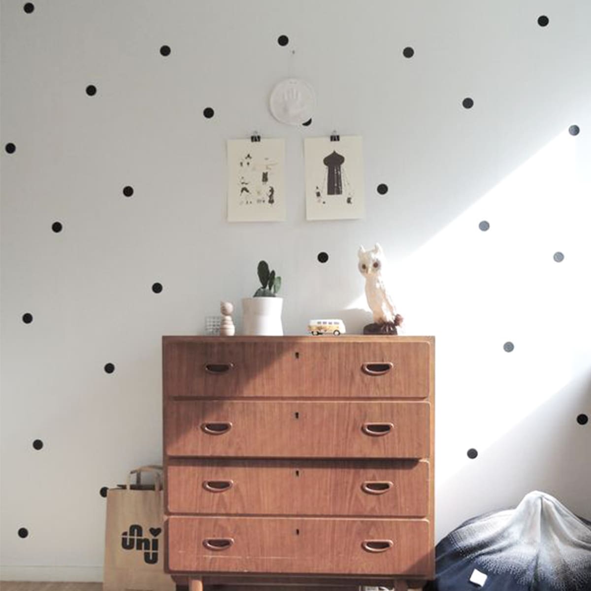 

Polka Dot Pattern Wall Sticker, Black