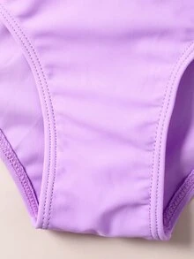 女孩3入組魚鱗印花荷葉邊美人魚尾巴套裝