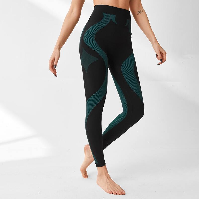 

Seamless Absorbs Sweat Breathable Minimizes Bounce Sports Leggings, Multicolor
