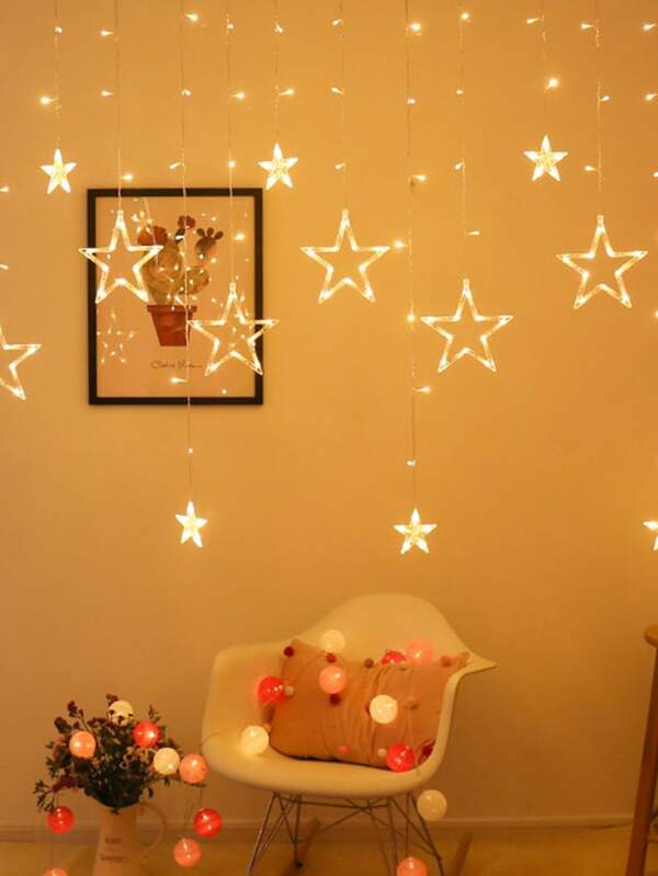1pc 2.5m Star String Curtain Light SHEIN USA