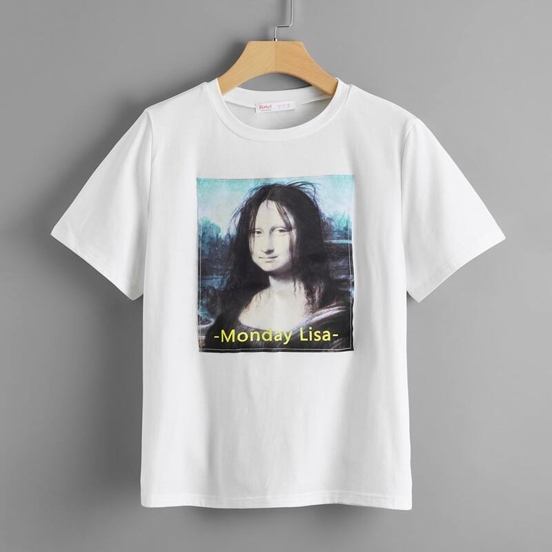 

Figure Graphic Tee, White