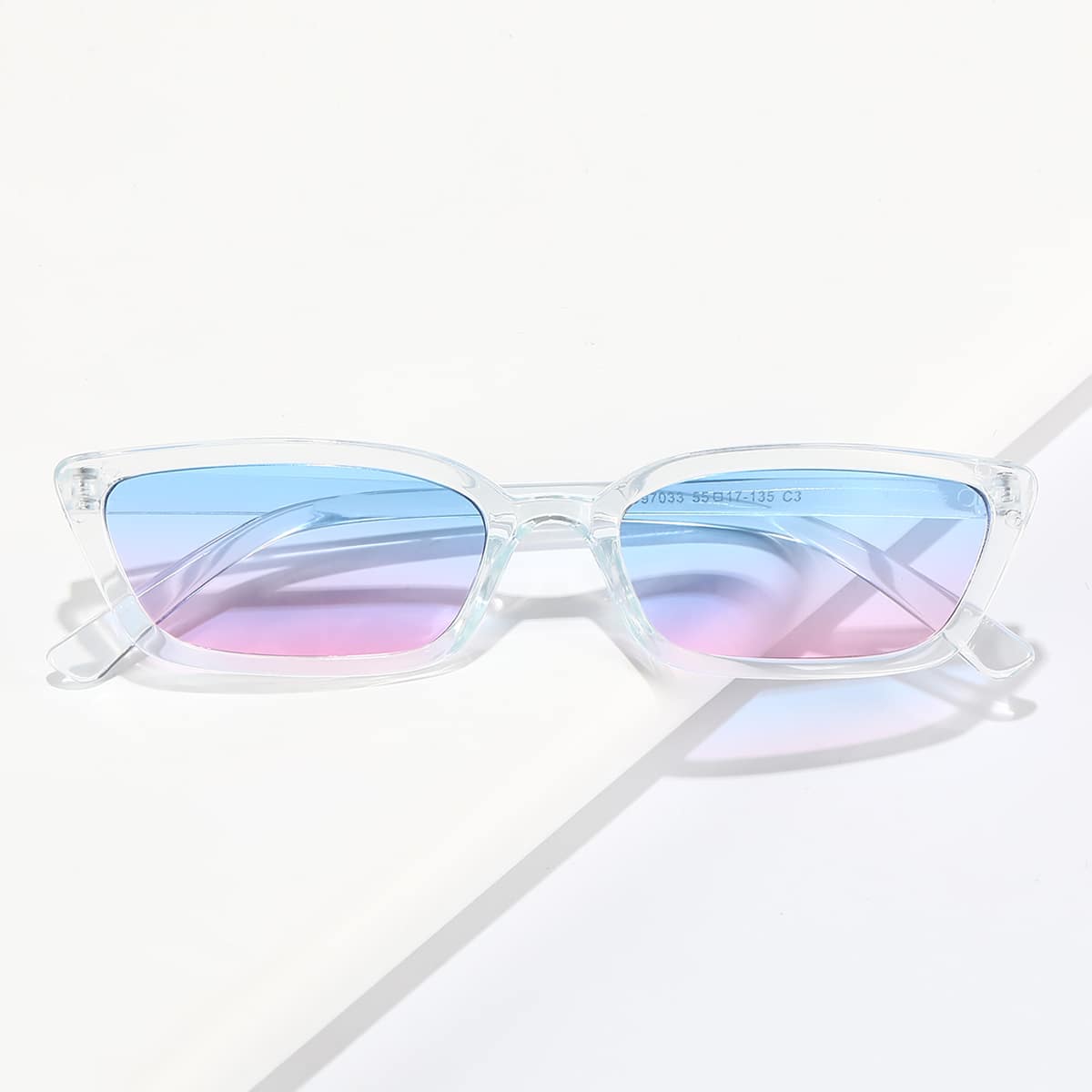 

Ombre Rectangle Frame Sunglasses