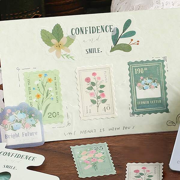 

45pcs Plants Print Random Sticker, Multicolor