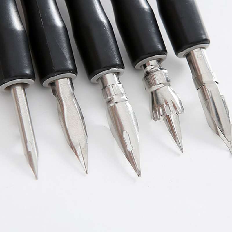 

1pc Pen Shaft & 5pcs Pen Nib, Black