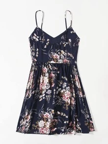 SHEIN Plus Floral Print Cami Dress - Multicolor - View 2