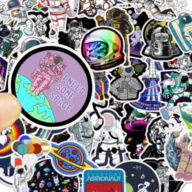 

50pcs Cartoon Astronaut Sticker, Multicolor