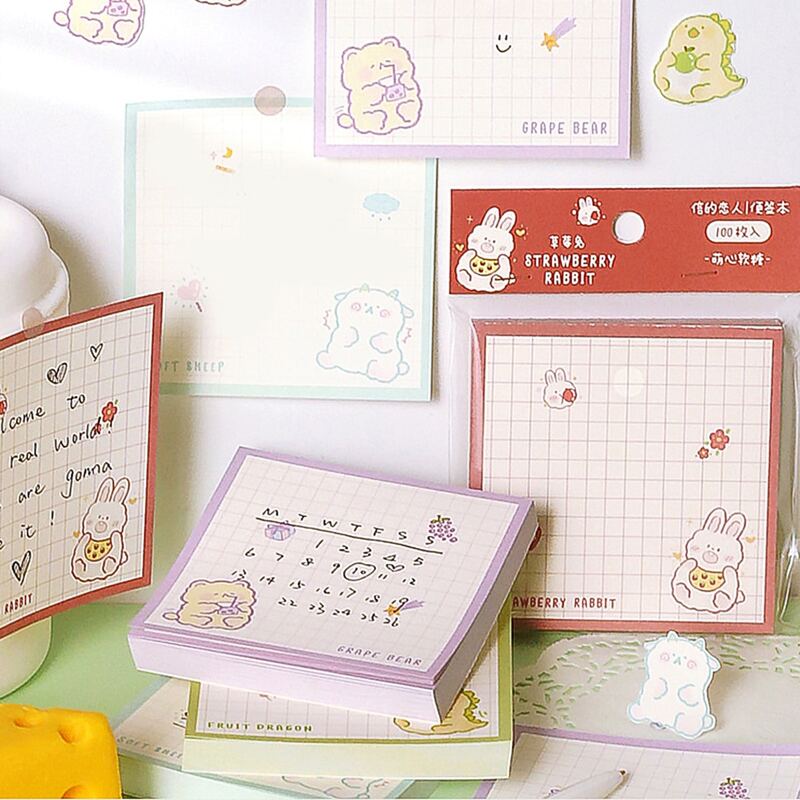 

1pc Cartoon Graphic Random Memo Pad, Multicolor